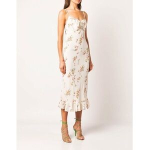 NWT Small Reformation Maleah Floral Midi Dress in Perfume
